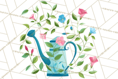 Spring Garden Tools and Floral Gardening Clipart PNG Product Image 4