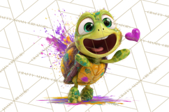 Kawaii Valentine Animals, Cute Heart Love Animals Png Product Image 4