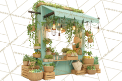 Easter Bunny PNG Clipart Spring Market Stall Eggs Basket Product Image 5