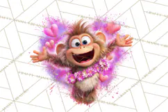 Kawaii Valentine Animals, Cute Heart Love Animals Png Product Image 5