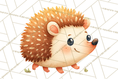 Cozy Woodland Animals Clipart, Baby Forest Creatures PNG Product Image 4