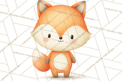 Cozy Woodland Animals Clipart, Baby Forest Creatures PNG Product Image 2