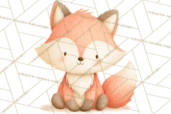 Cozy Woodland Animals Clipart, Baby Forest Creatures PNG Product Image 5