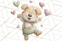 Valentine Dog Clipart PNG, Cute Valentine Dogs, Kids Product Image 2