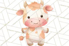 Watercolor Baby Animals, Cute Kawaii Forest Zoo Farm Ocean Product Image 2