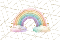 Rainbow Clipart, Pastel Rainbow Clip Art PNG, Spring Color Product Image 2