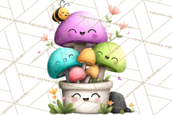 Spring Mini World Clipart, Cute Kawaii Garden Scenes PNG Product Image 2