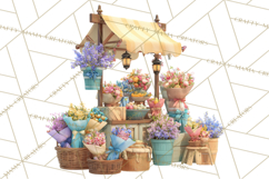 Easter Bunny PNG Clipart Spring Market Stall Eggs Basket Product Image 3