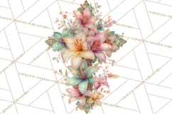 Easter Lily Cross Clipart, Pastel Bold Christian Crosses Png Product Image 3