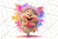 Kawaii Valentine Animals, Cute Heart Love Animals Png Product Image 3