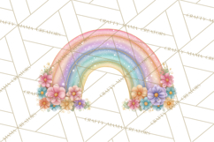 Rainbow Clipart, Pastel Rainbow Clip Art PNG, Spring Color Product Image 3
