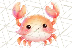 Watercolor Baby Animals, Cute Kawaii Forest Zoo Farm Ocean Product Image 3