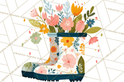 Spring Garden Tools and Floral Gardening Clipart PNG Product Image 5