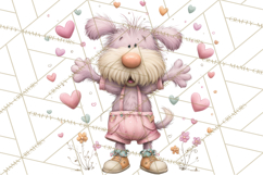 Valentine Dog Clipart PNG, Cute Valentine Dogs, Kids Product Image 5