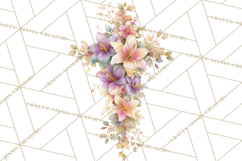 Easter Lily Cross Clipart, Pastel Bold Christian Crosses Png Product Image 5