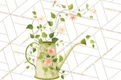 Spring Garden Tools and Floral Gardening Clipart PNG Product Image 2