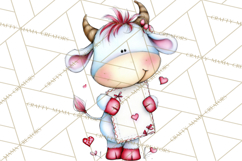Valentine Animals Clipart Cute Cartoon Characters PNG Product Image 2