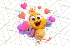 Kawaii Valentine Animals, Cute Heart Love Animals Png Product Image 2