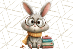 Bookish Bunnies PNG Clipart, Cozy Bunny Reading Product Image 3