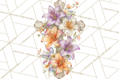 Easter Lily Cross Clipart, Pastel Bold Christian Crosses Png Product Image 3