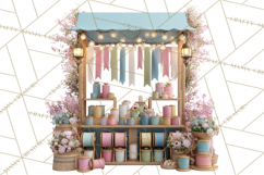 Easter Bunny PNG Clipart Spring Market Stall Eggs Basket Product Image 3