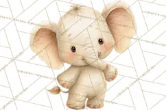 Watercolor Baby Animals, Cute Kawaii Forest Zoo Farm Ocean Product Image 4