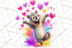 Kawaii Valentine Animals, Cute Heart Love Animals Png Product Image 4