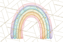 Rainbow Clipart, Pastel Rainbow Clip Art PNG, Spring Color Product Image 4