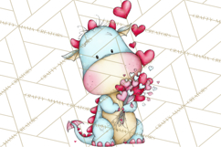 Valentine Animals Clipart Cute Cartoon Characters PNG Product Image 4