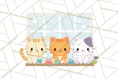 Kawaii Cat Clipart, Cute Kitten PNG, Fun Cat Illustrations Product Image 3