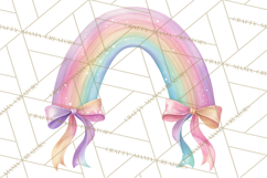 Rainbow Clipart, Pastel Rainbow Clip Art PNG, Spring Color Product Image 5
