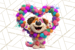 Kawaii Valentine Animals, Cute Heart Love Animals Png Product Image 2