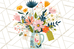 Spring Garden Tools and Floral Gardening Clipart PNG Product Image 2