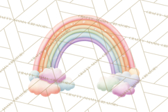 Rainbow Clipart, Pastel Rainbow Clip Art PNG, Spring Color Product Image 2