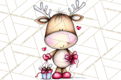 Valentine Animals Clipart Cute Cartoon Characters PNG Product Image 3