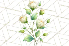 Spring Flower Clipart, Floral Clip Art PNG, Watercolor Product Image 3