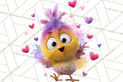 Kawaii Valentine Animals, Cute Heart Love Animals Png Product Image 3