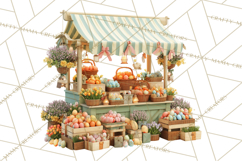 Easter Bunny PNG Clipart Spring Market Stall Eggs Basket Product Image 3