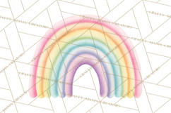 Rainbow Clipart, Pastel Rainbow Clip Art PNG, Spring Color Product Image 3
