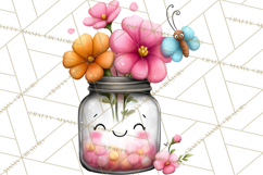 Spring Mini World Clipart, Cute Kawaii Garden Scenes PNG Product Image 3