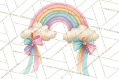 Rainbow Clipart, Pastel Rainbow Clip Art PNG, Spring Color Product Image 4