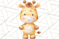 Watercolor Baby Animals, Cute Kawaii Forest Zoo Farm Ocean Product Image 4