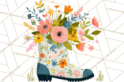 Spring Garden Tools and Floral Gardening Clipart PNG Product Image 4