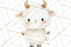 Watercolor Baby Animals, Cute Kawaii Forest Zoo Farm Ocean Product Image 5
