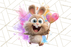 Kawaii Valentine Animals, Cute Heart Love Animals Png Product Image 5