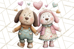 Valentine Dog Clipart PNG, Cute Valentine Dogs, Kids Product Image 2
