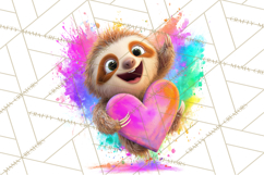 Kawaii Valentine Animals, Cute Heart Love Animals Png Product Image 2