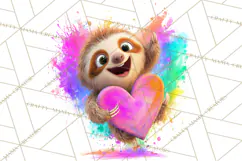 Kawaii Valentine Animals, Cute Heart Love Animals Png Product Image 2