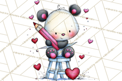 Valentine Animals Clipart Cute Cartoon Characters PNG Product Image 2
