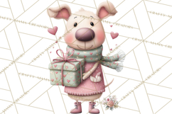 Valentine Dog Clipart PNG, Cute Valentine Dogs, Kids Product Image 3